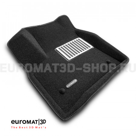 Текстильные 3D коврики Euromat3D Lux в салон для Volkswagen Touareg (2002-2009) № EM3D-004100