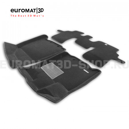 Текстильные 3D коврики Euromat3D Business в салон для Nissan Pathfinder (R52) (2014-) № EMС3D-003723