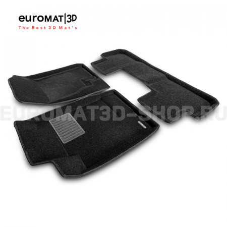 Текстильные 3D коврики Euromat3D Premium в салон для Haval F7 (2019-2024) № EMPR3D-001404